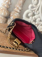 CHL - Small Hobo Bag Gold Hardware Black For Women Handbags, Shoulder Bags 7.5in/19LO