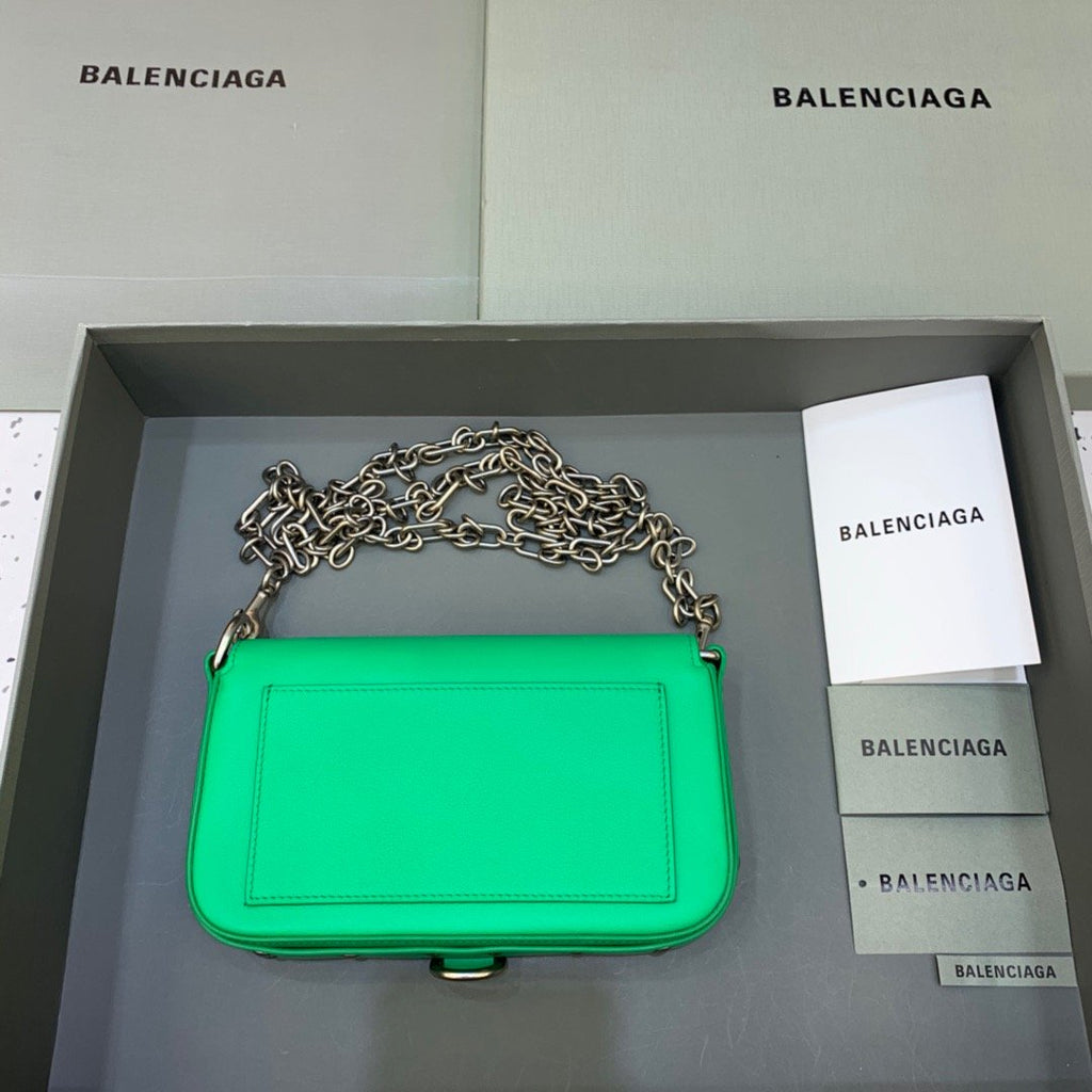 BLN-Ciaga Bondage Wallet With Chain Green, For Women,  Bags 8in/20LO