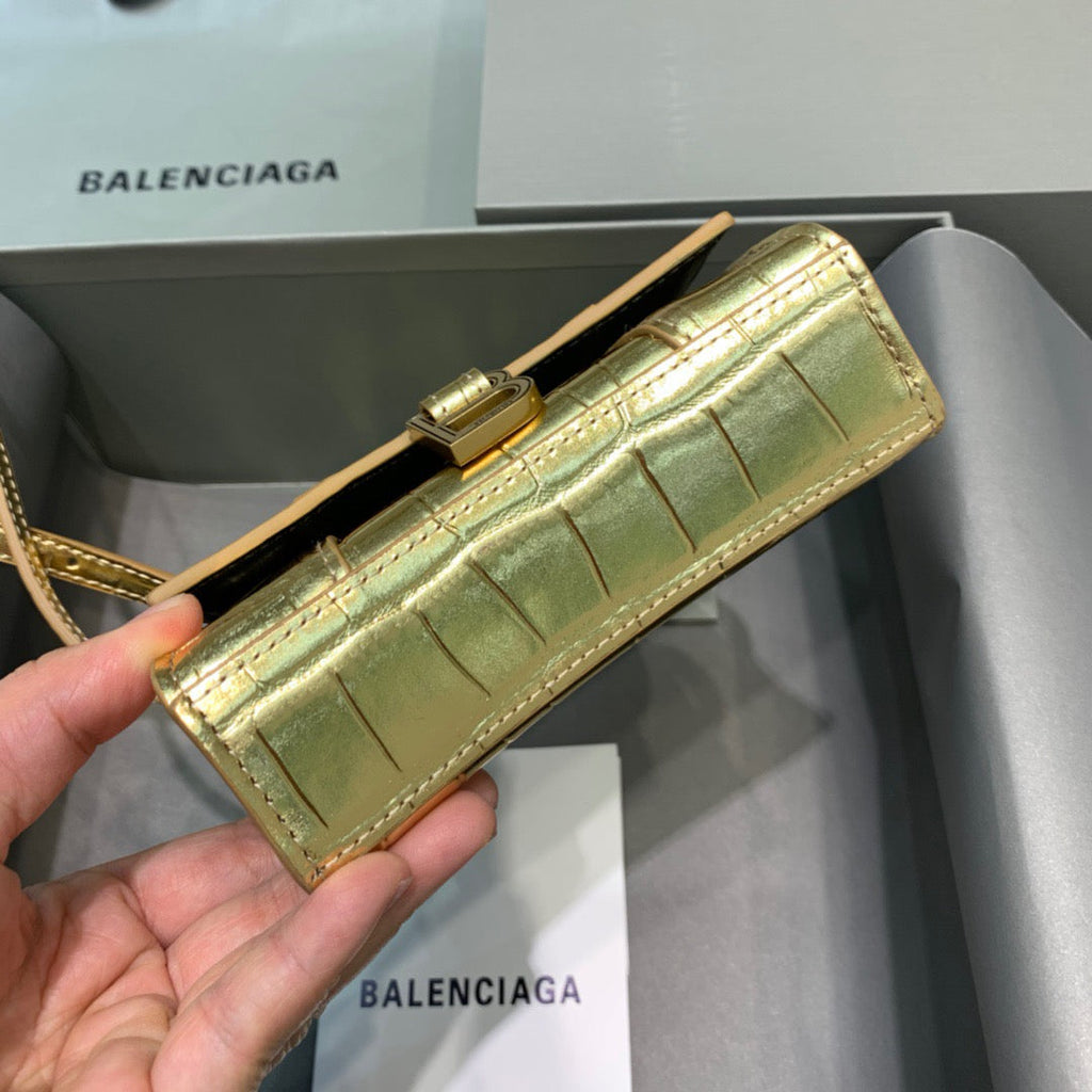 BLN-Ciaga Hourglass Mini Handbag In Gold, For Women,  Bags 4.7in/12LO