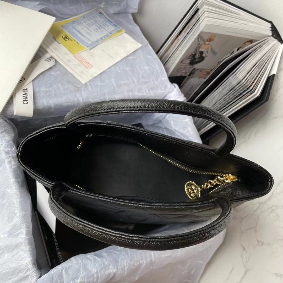 CHL - Medallion Tote Shoulder Black Bag For Women 29LO/11.4in