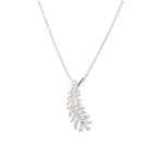 PLUME DE NECKLACE SILVER DIAMOND
