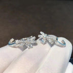 RUBAN SILVER DIAMOND EARRINGS