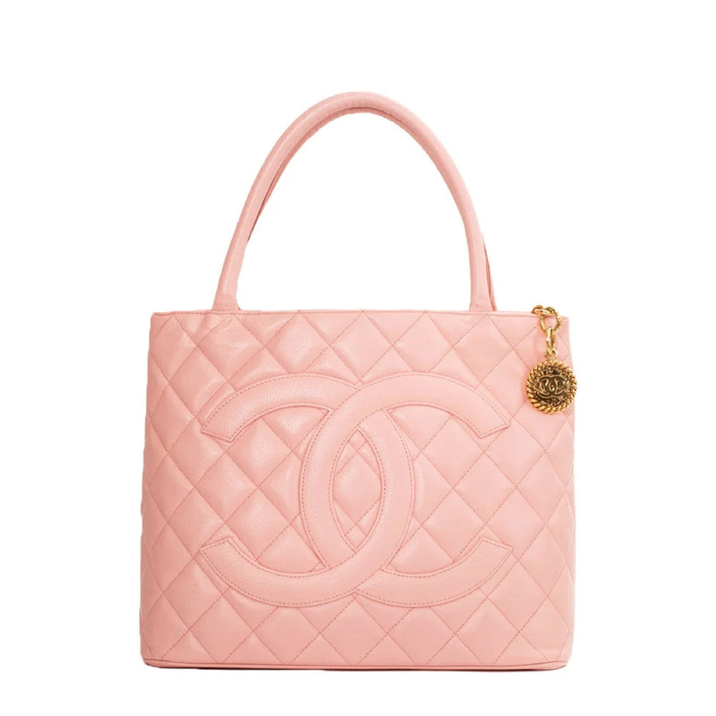 CHNL -  Caviar Quilted Leather Medallion Tote Pink