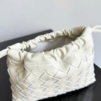 BV Small Dustbag 21cm Sea salt Intrecciato Calfskin Leather