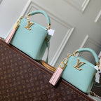LV 2025 Capucines BB Bag Mint Green Taurillon Leather 347420