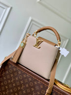 LV 2025 Capucines BB Bag Cream mix Arizona Beige Taurillon Leather 347423