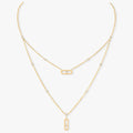MOVE UNO 2 ROW DIAMOND NECKLACE