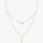 MOVE UNO 2 ROW DIAMOND NECKLACE