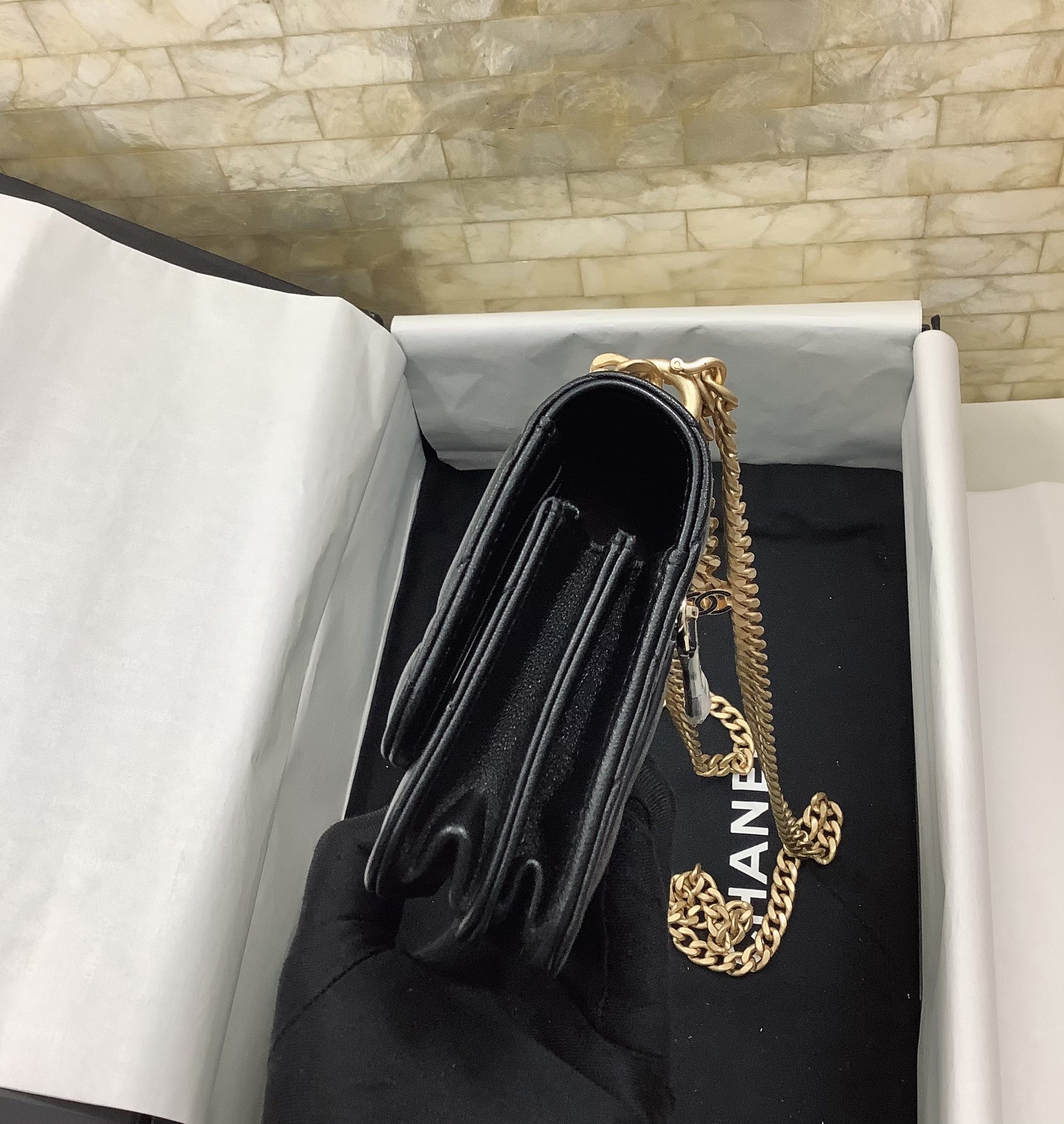 CHL - Spring And SuMM - er 22C Black For Women Bags 6.1in/15.5LO