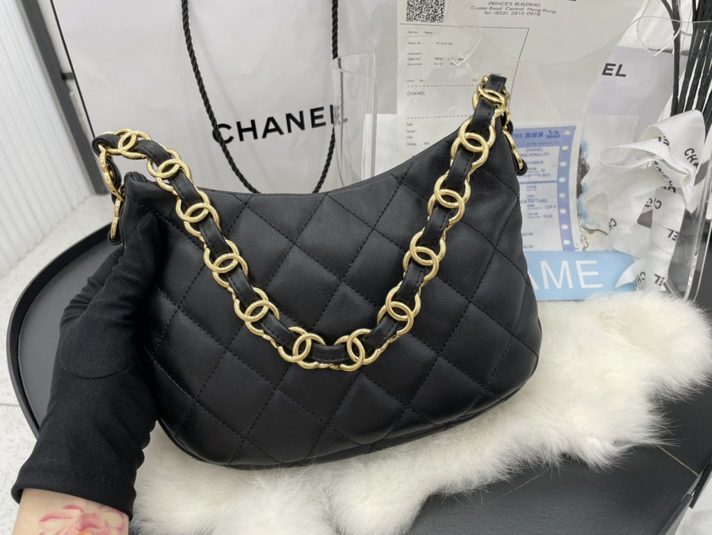 CHL - Hobo Handbag Black For Women Bags 9.4in/24LO AS3562 B09178 94305