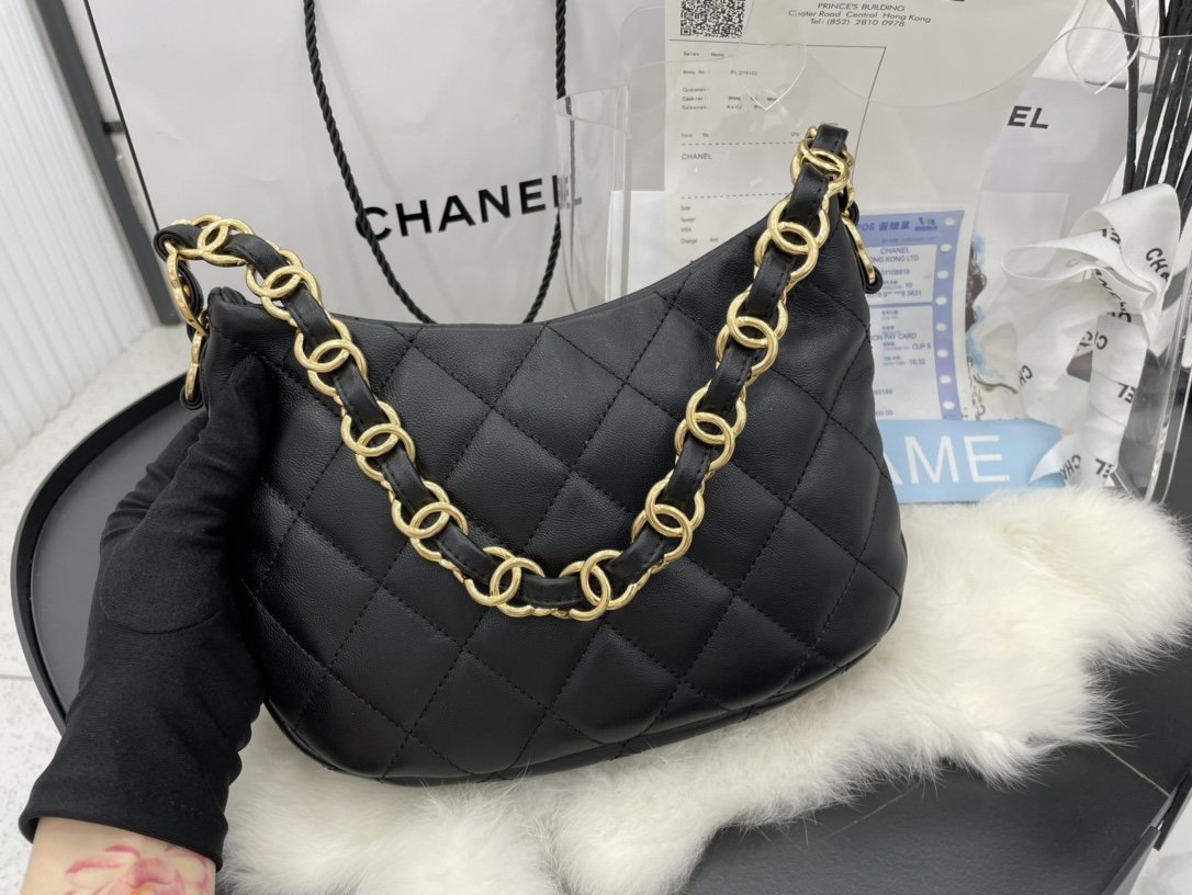 CHL - Hobo Handbag Black For Women Bags 9.4in/24LO AS3562 B09178 94305