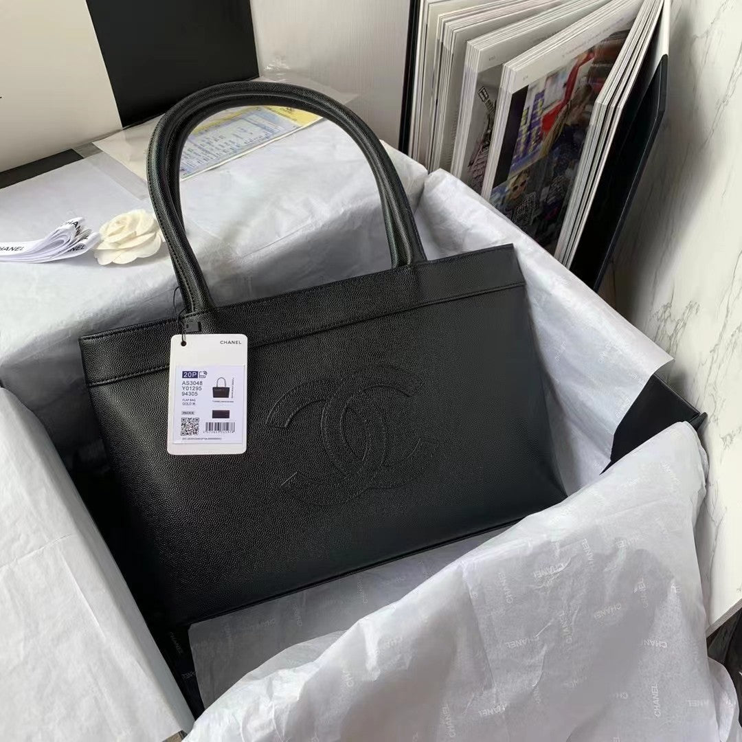 CHL -  CHL - Open Tote Caviar East West Black For Women Bags 14.5in/36.9LO