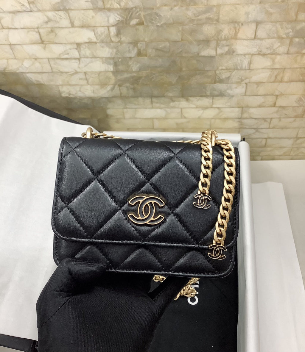 CHL - Spring And SuMM - er 22C Black For Women Bags 6.1in/15.5LO