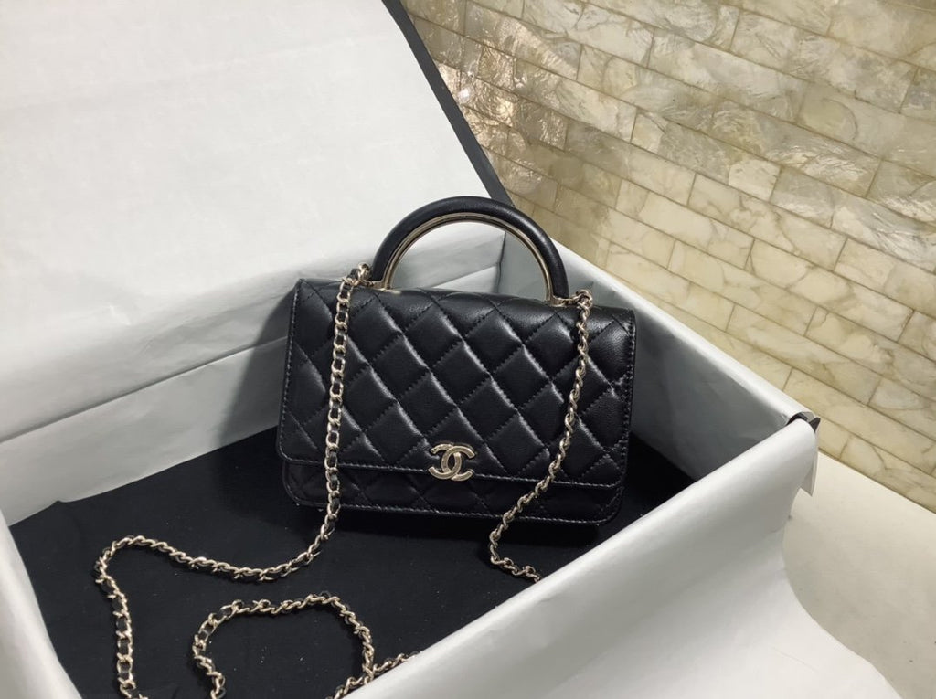 CHL - Hand-Held Oblique Cross Bag Black For Women Bags 6.7in/19LO