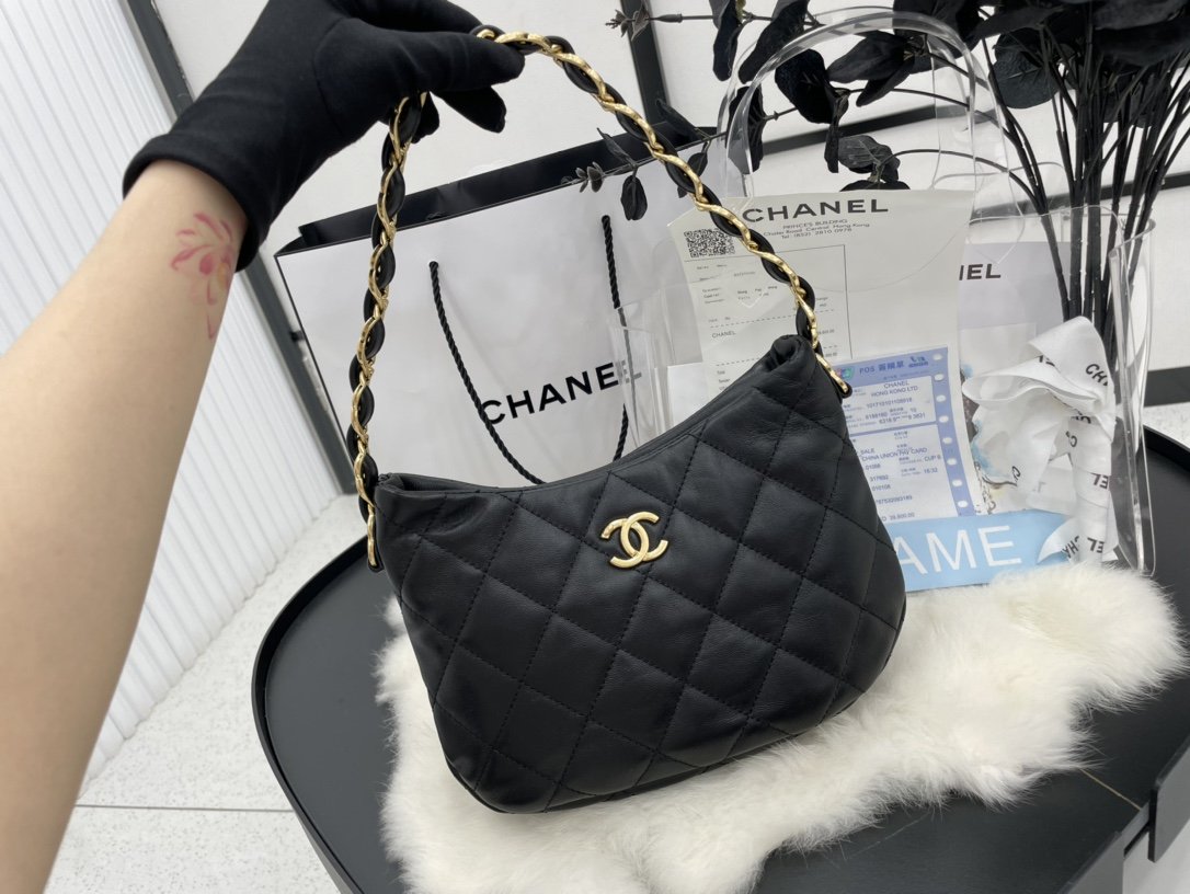 CHL - Hobo Handbag Black For Women Bags 9.4in/24LO AS3562 B09178 94305