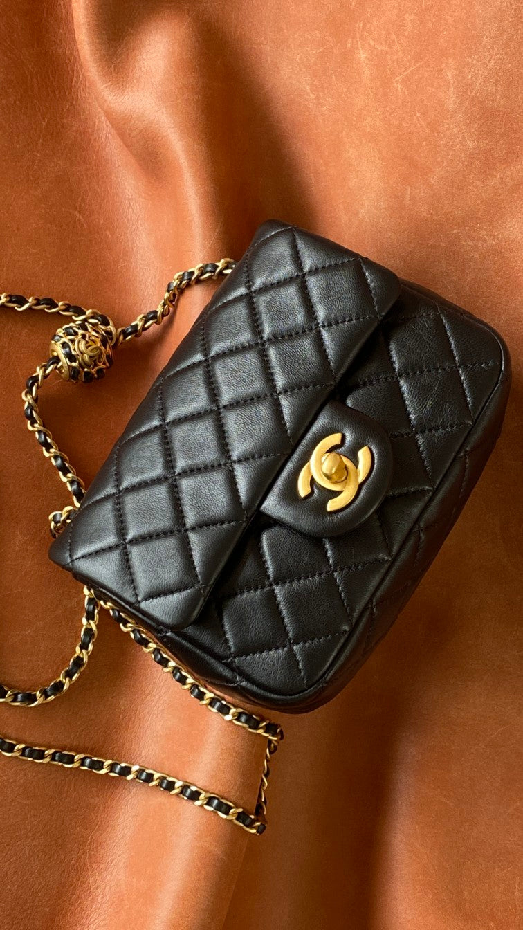 CHL -  Classic Bag Black For Women Bags 7.1in/18LO