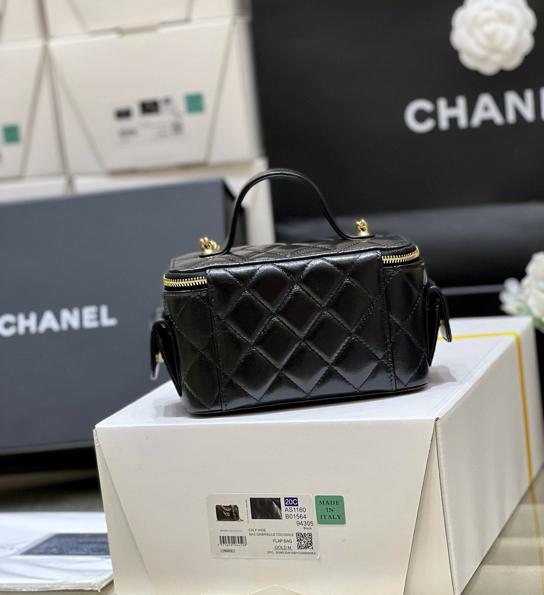 CHL - Vanity Bag With Strap Black For Women Bags 6.6in/17LO AP3017 B09208 94305