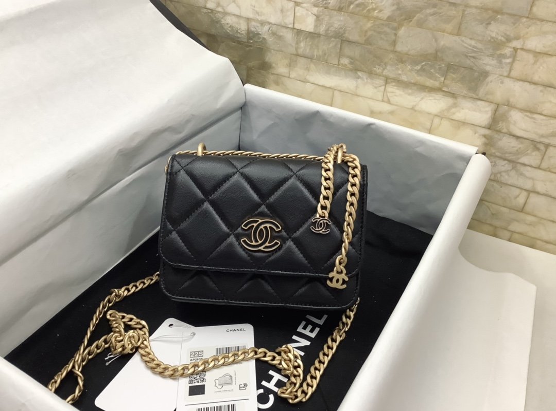 CHL - Spring And SuMM - er 22C Black For Women Bags 6.1in/15.5LO