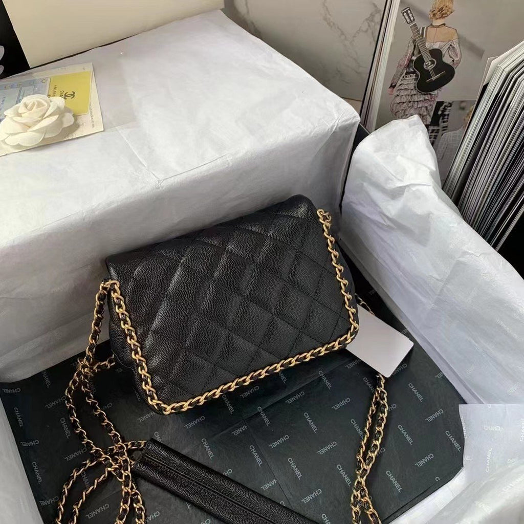 CHL - Flapbag With Chain Black For Women Bags 8.3in/21LO
