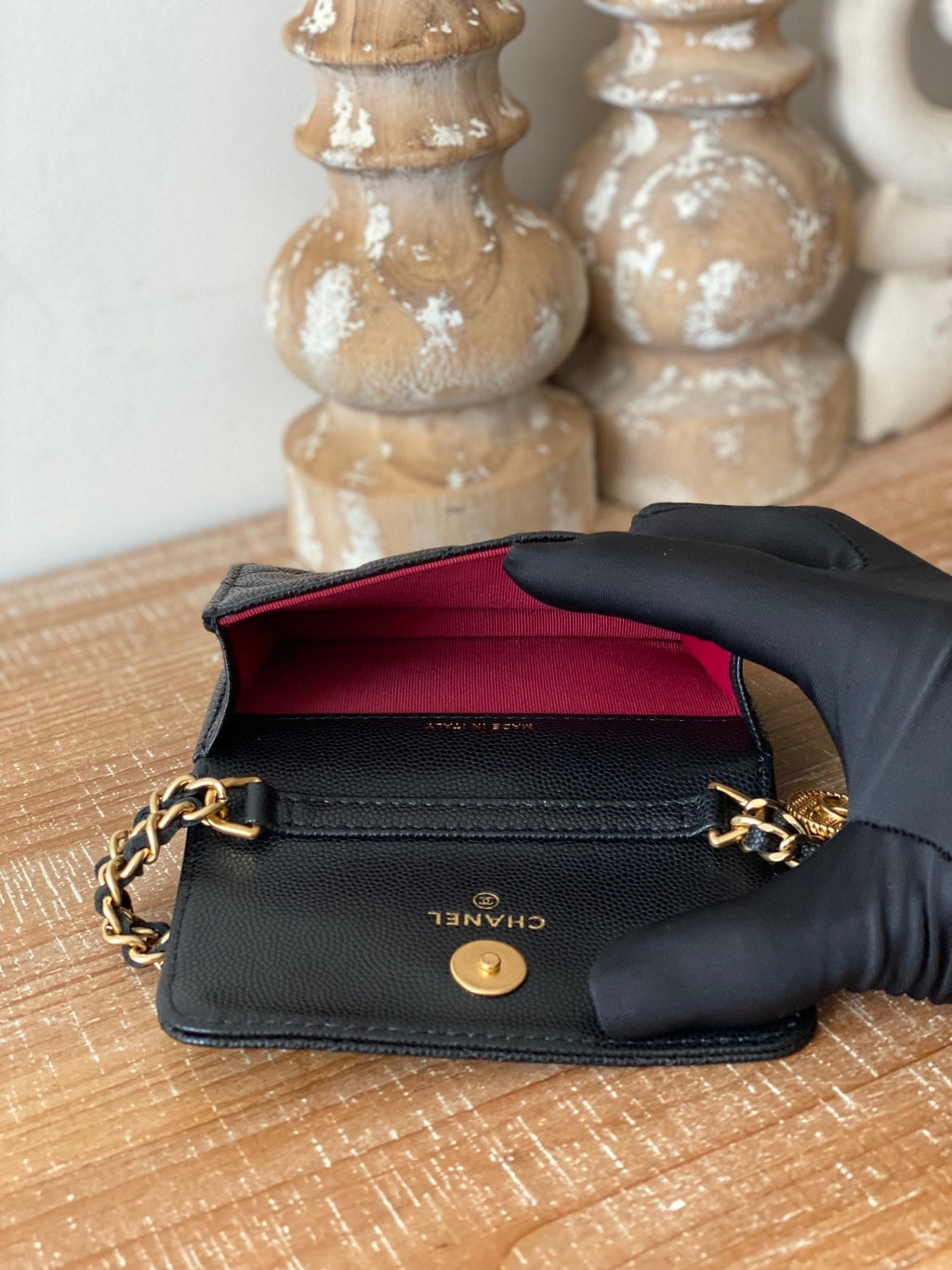 CHL -  Clutch With Chain Black For Women Bags 4.8in/12.3LO AP2857 B08447 94305