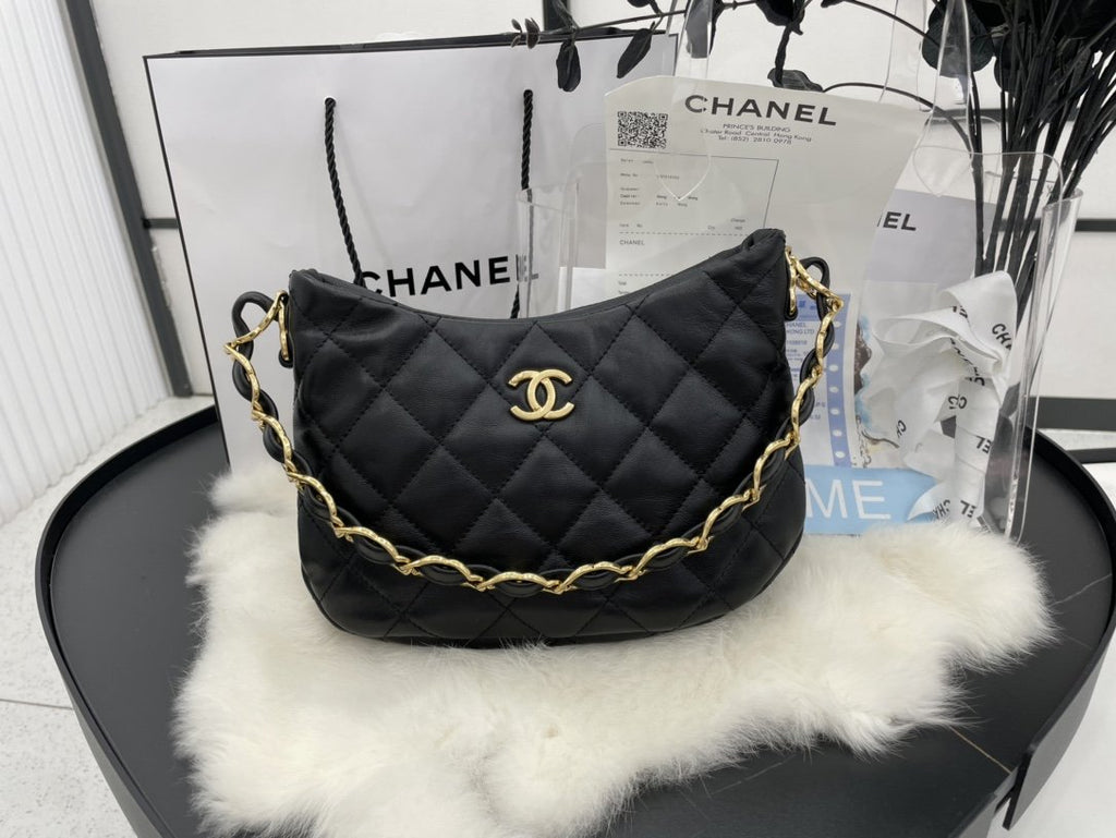 CHL - Hobo Handbag Black For Women Bags 9.4in/24LO AS3562 B09178 94305
