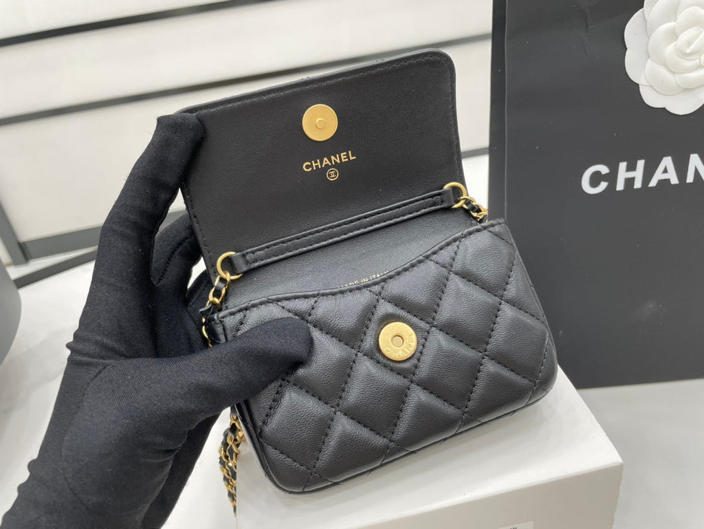 CHL -  Classic Distressed Black For Women Bags 4.7in/12LO