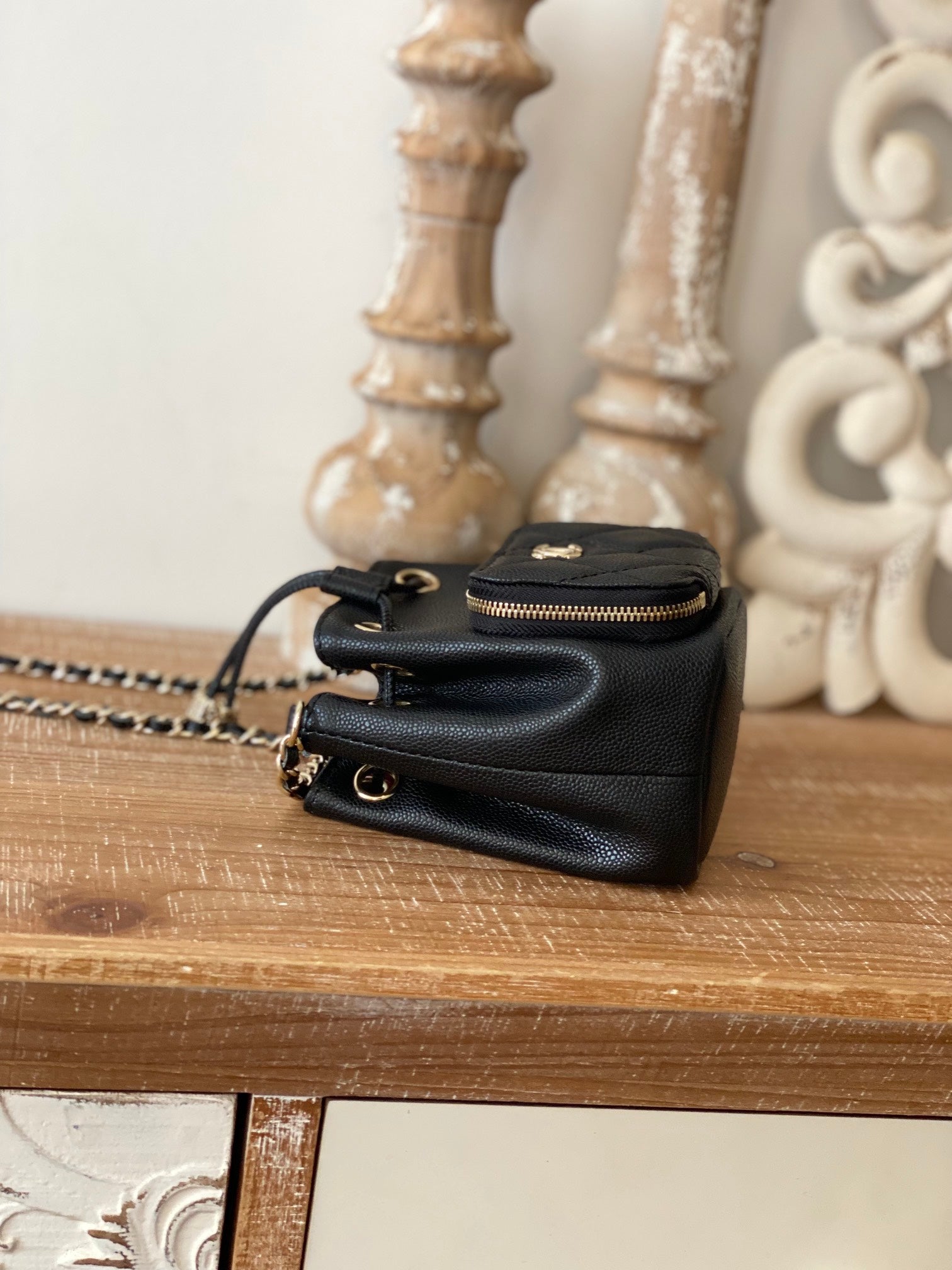 CHL - Mini Bucket Bag With Strap Black For Women Bags 4.9in/12.5LO