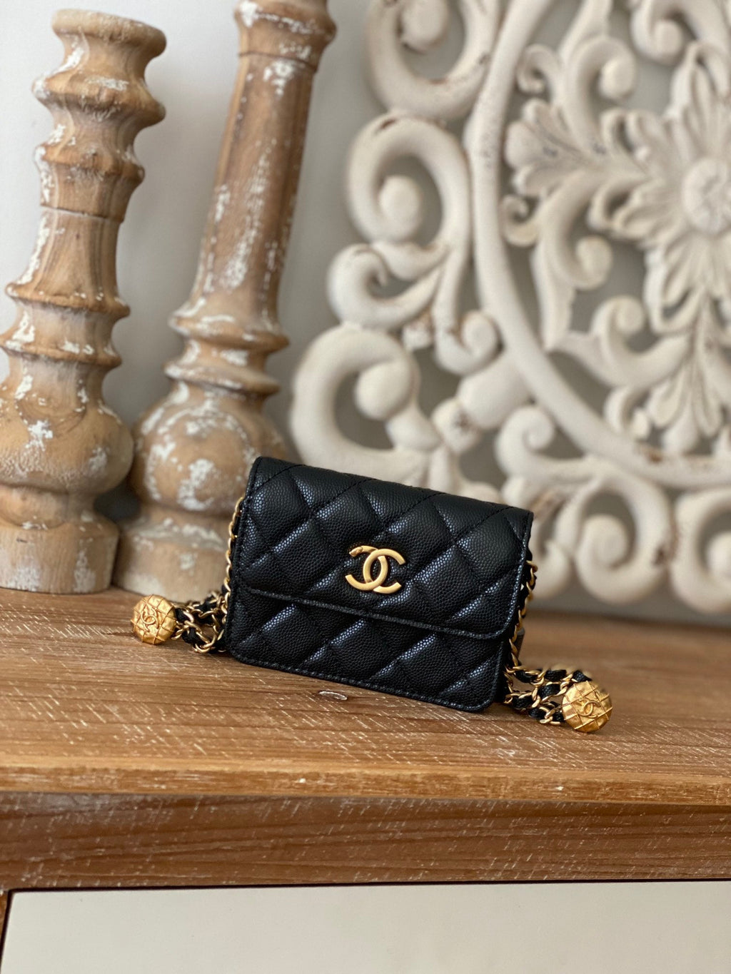CHL -  Clutch With Chain Black For Women Bags 4.8in/12.3LO AP2857 B08447 94305