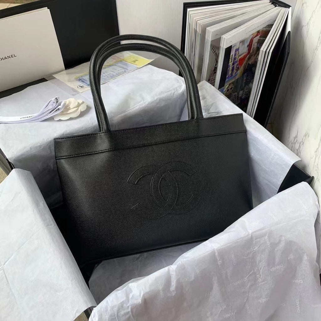 CHL -  CHL - Open Tote Caviar East West Black For Women Bags 14.5in/36.9LO