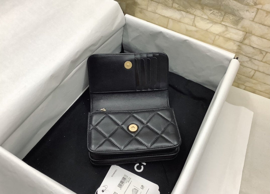 CHL - Spring And SuMM - er 22C Black For Women Bags 6.1in/15.5LO
