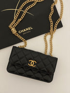 CHL - Wallet With Strap Black For Women Bags 6.7in/17LO