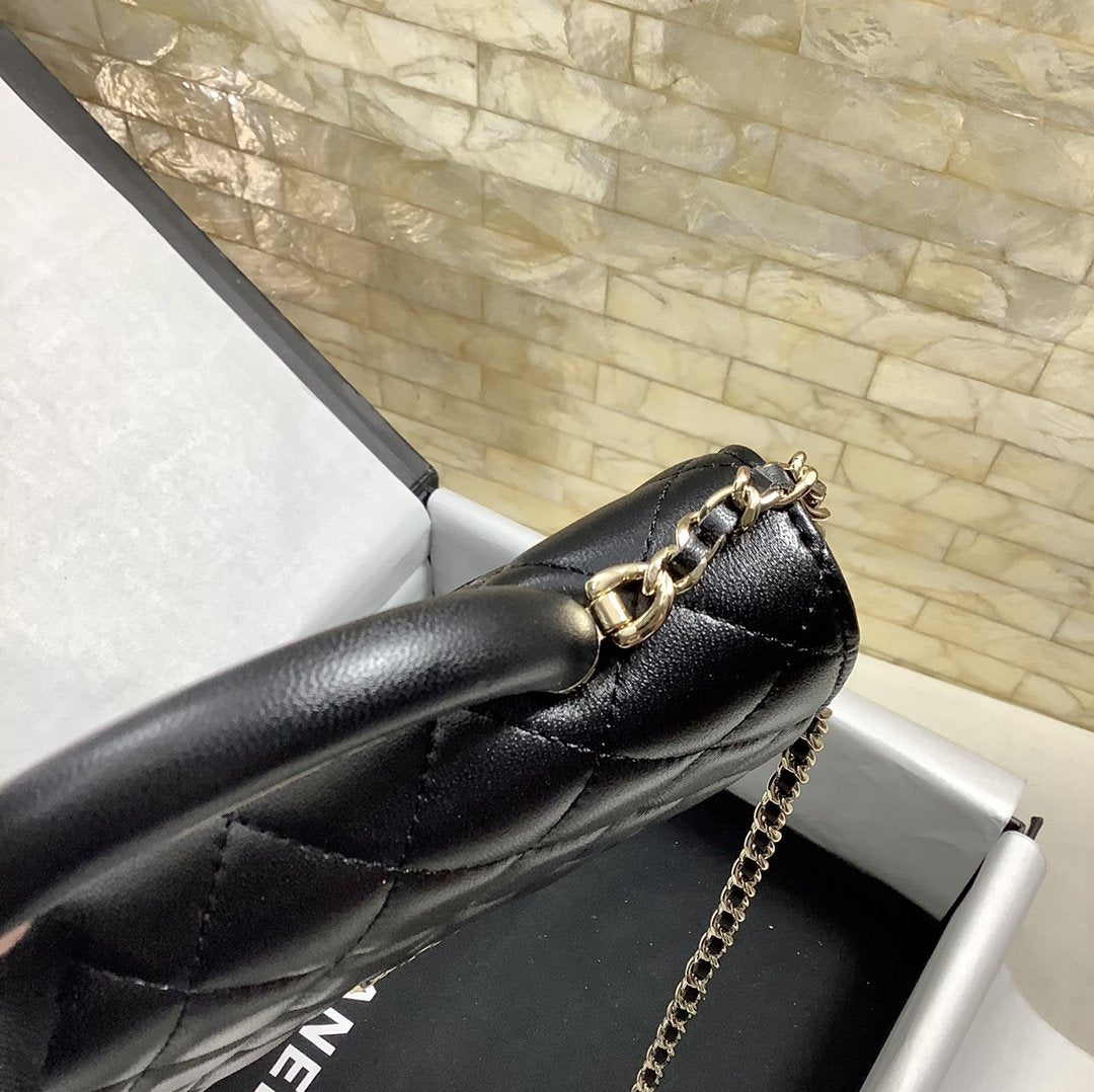 CHL - Hand-Held Oblique Cross Bag Black For Women Bags 6.7in/19LO