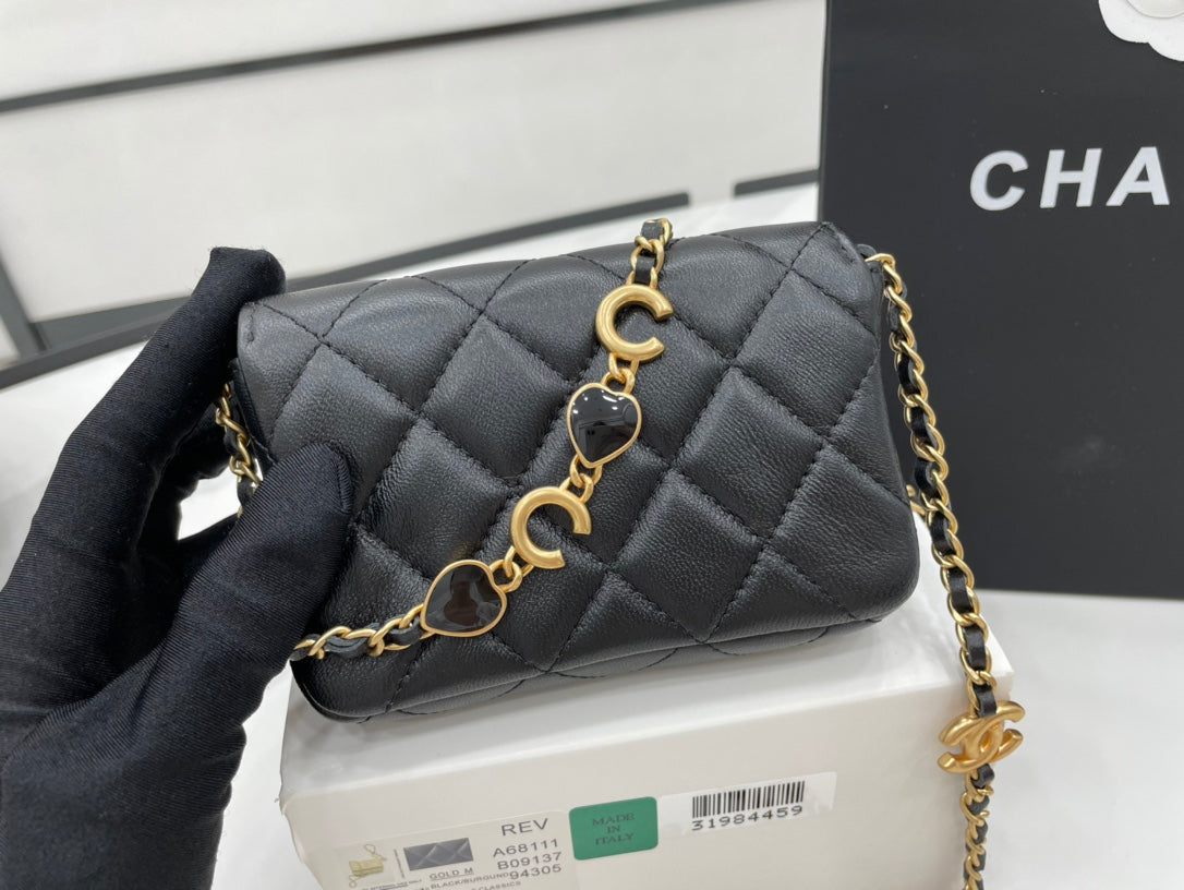 CHL -  Classic Distressed Black For Women Bags 4.7in/12LO