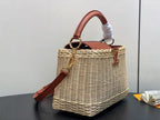 LV Capucines BB Top Handle Tan Cowhide & Rattan HW
