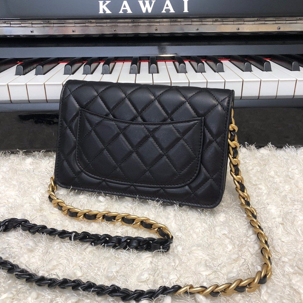 CHL - Original Small Classic Flap Bag Gold Hardware Black For Women Handbags, Shoulder Bags 7.5in/19LO AP33814