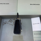 BLN-Ciaga Hourglass Mini Handbag With Chain In Black, For Women,  Bags 4.7in/12LO