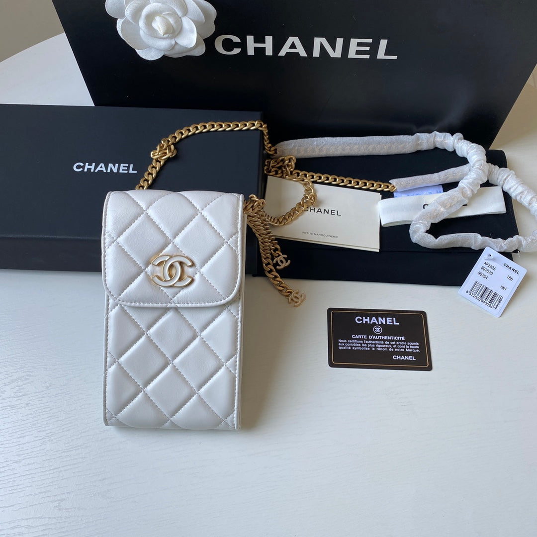 CHL - Phone Holder White Bag For Women 15LO/6in