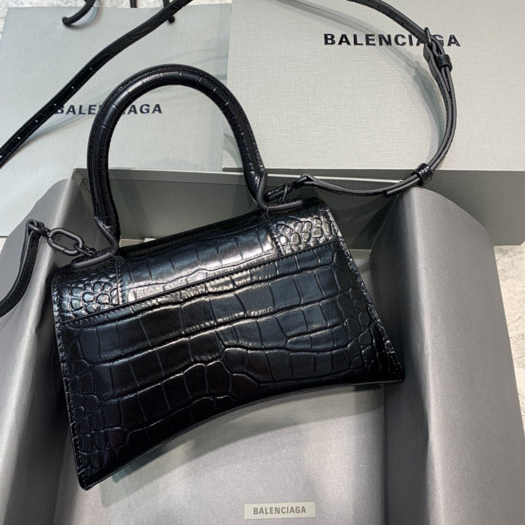 BLN-Ciaga Hourglass Small Handbag In Black, For Women,  Bags 9in/23LO