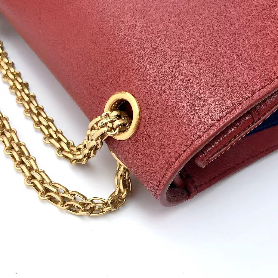 CHL - Maroon Medallion Nude Reissue 2.55 Classic 225 Flap Red Bag For Women 24LO/9.4in