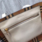 B-Berry - BB  Small Embossed Crest Tote White For Women, Bags 13.8in/35LO