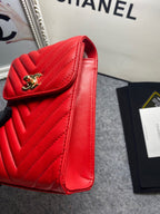 CHL -  Chevron Trendy CHL -  Phone Red Bag For Women 18LO/7in