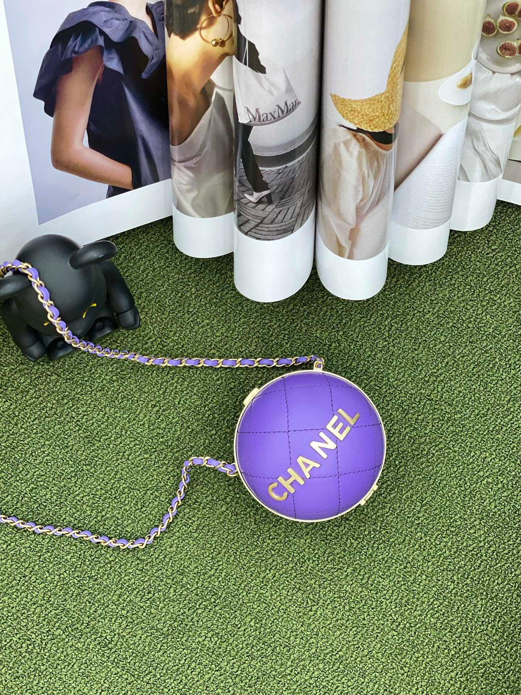 CHL -  Ball Bag Purple and Gold Chain Bag For Women 23.5LO/9.25in