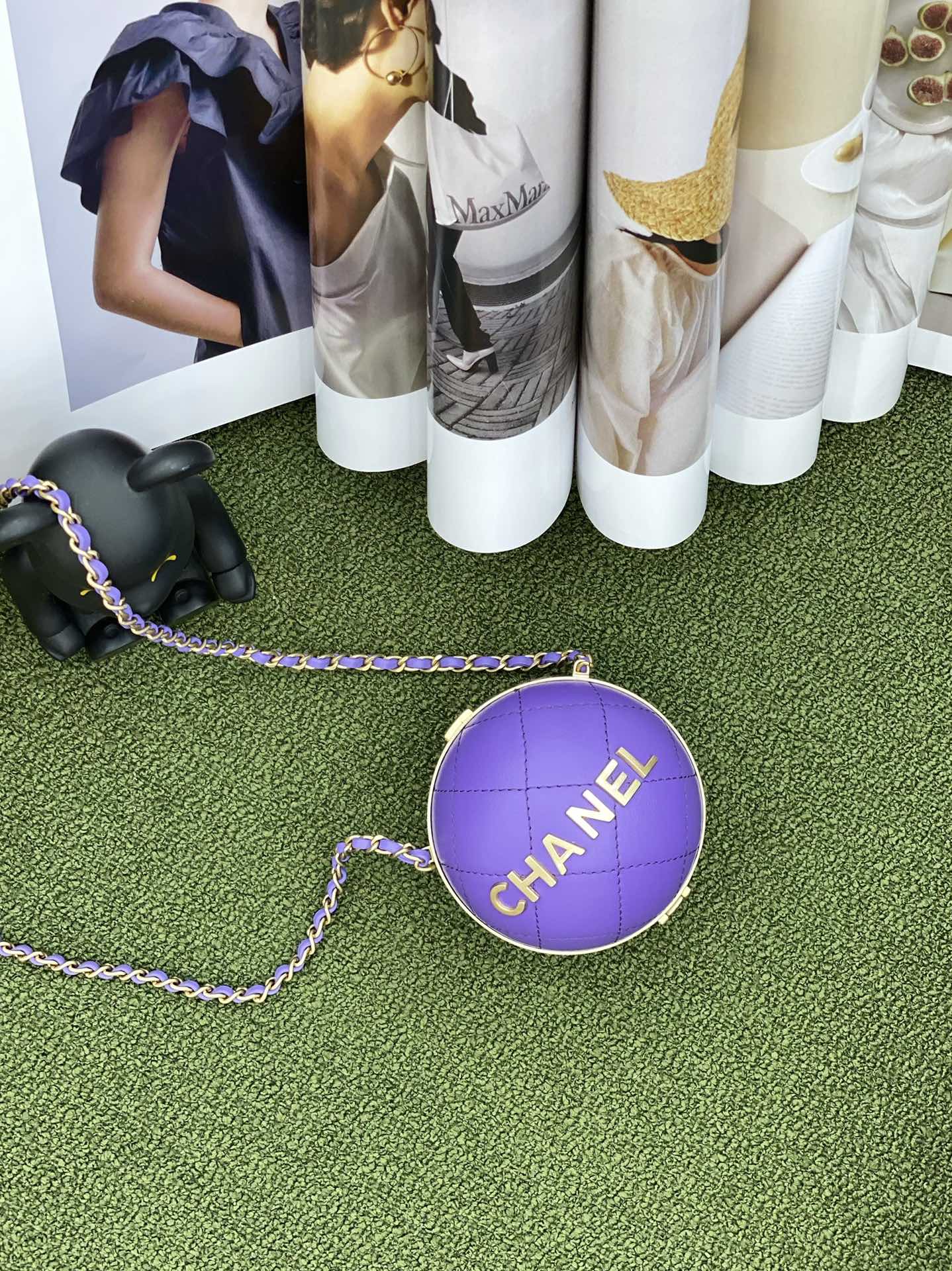 CHL -  Ball Bag Purple and Gold Chain Bag For Women 23.5LO/9.25in