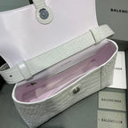 BLN-Ciaga Downtown Small Shoulder Bag In White, For Women,  Bags 11.8in/30LO