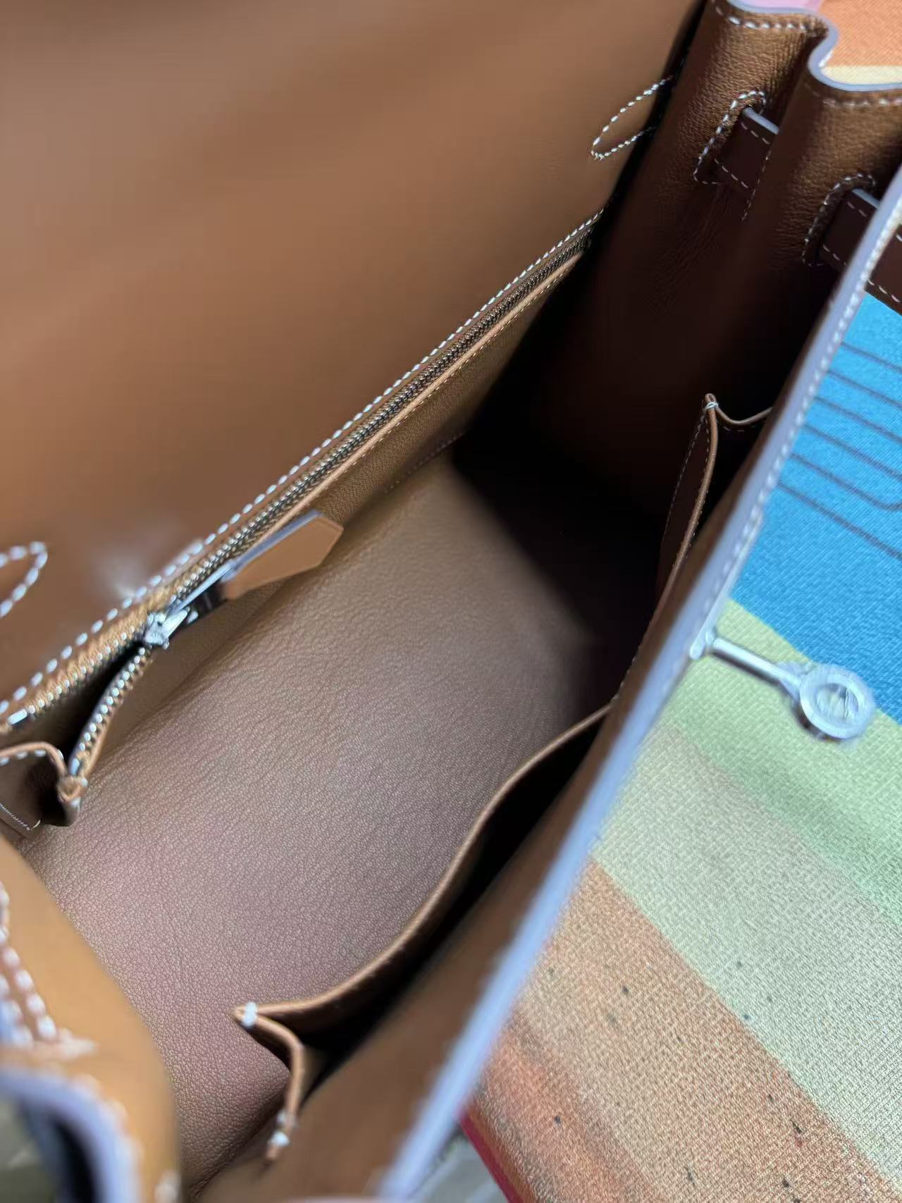 HM Birkin 25cm Brown Calfskin Sliver Hardware