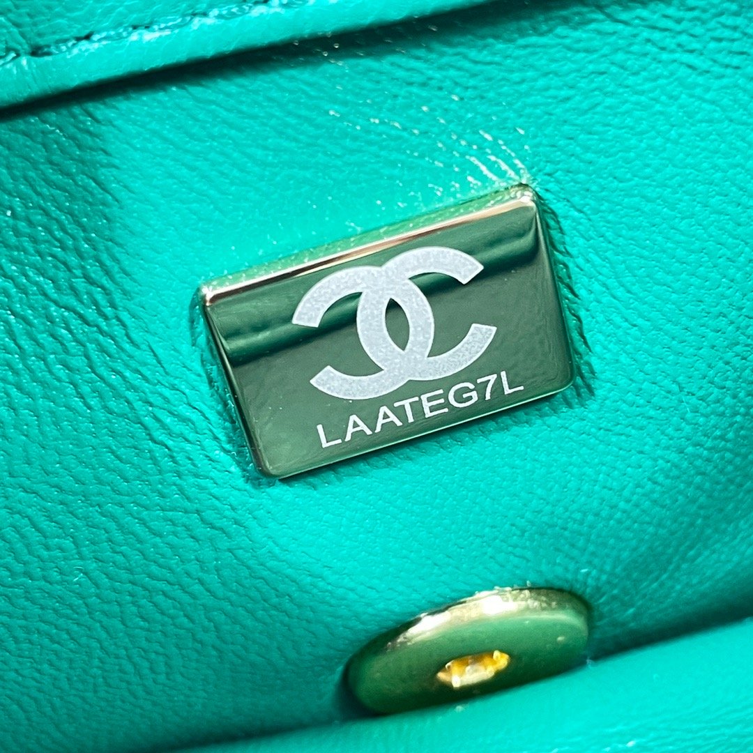CHL - Mini Flap Bag Gold Hardware Green For Women Handbags, Shoulder Bags 6.7in/17LO AS3365