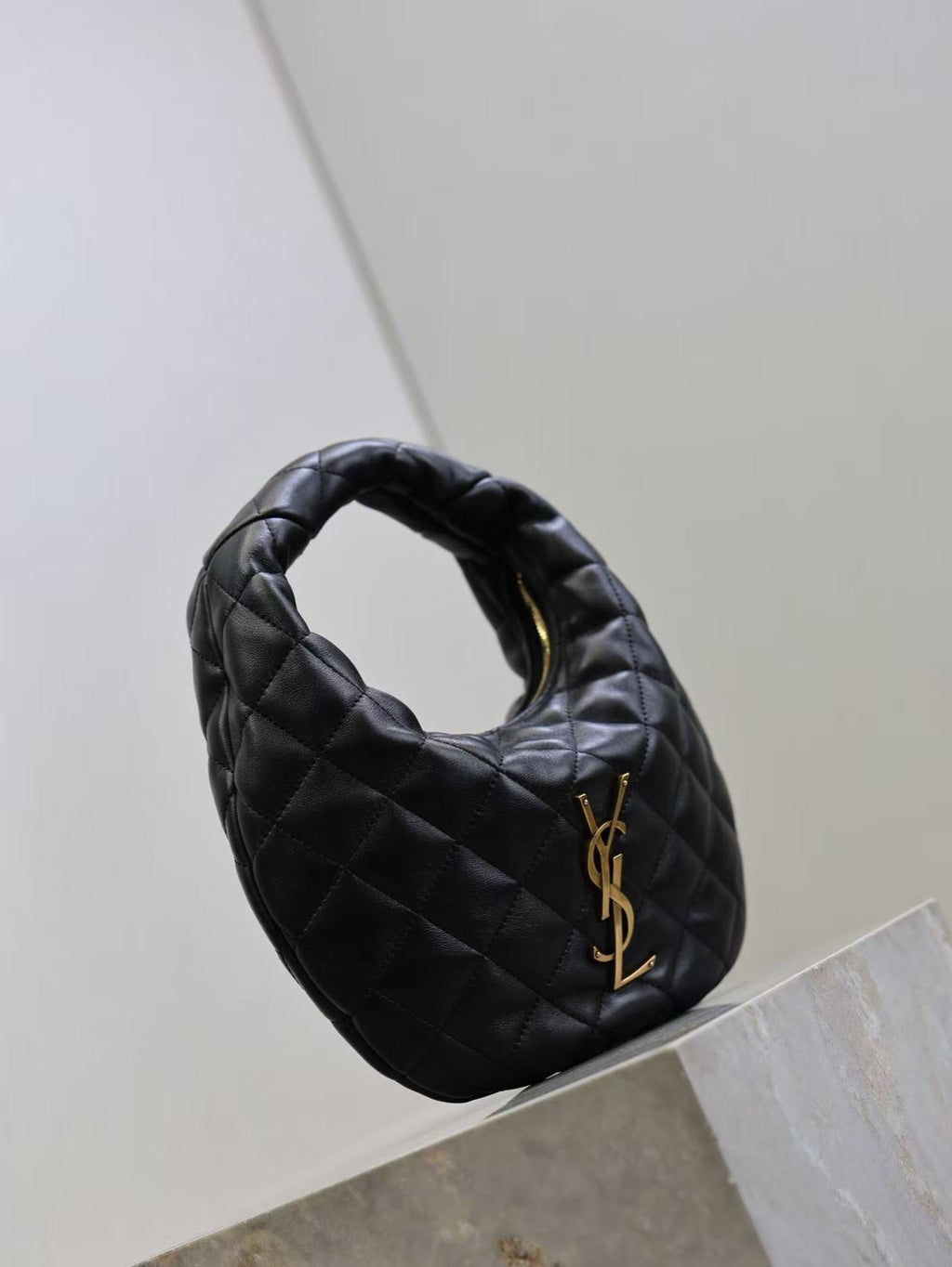 YSL Icarino Bag 17cm Black Sheepskin