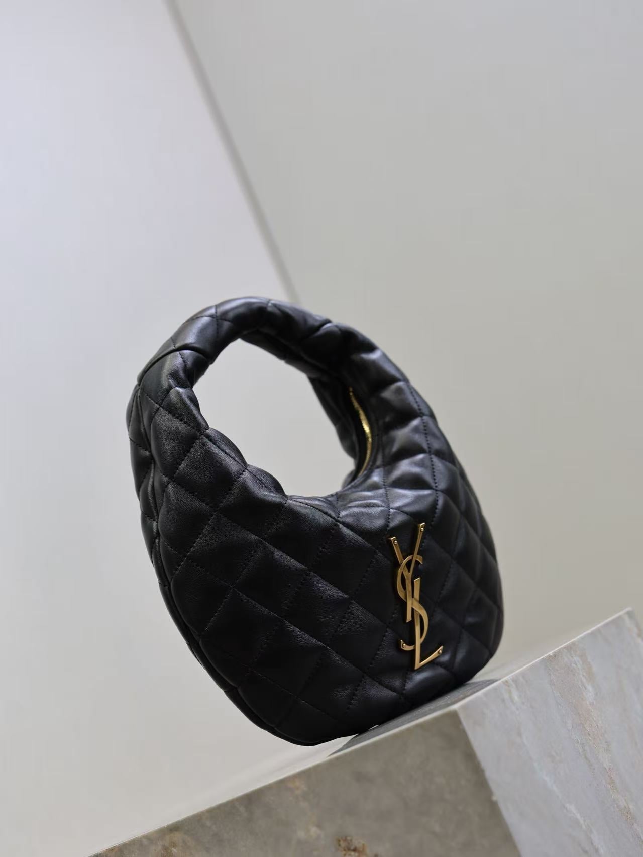 YSL Icarino Bag 17cm Black Sheepskin