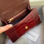 BLN-Ciaga Hourglass Small Handbag In Dark Red, For Women,  Bags 9in/23LO