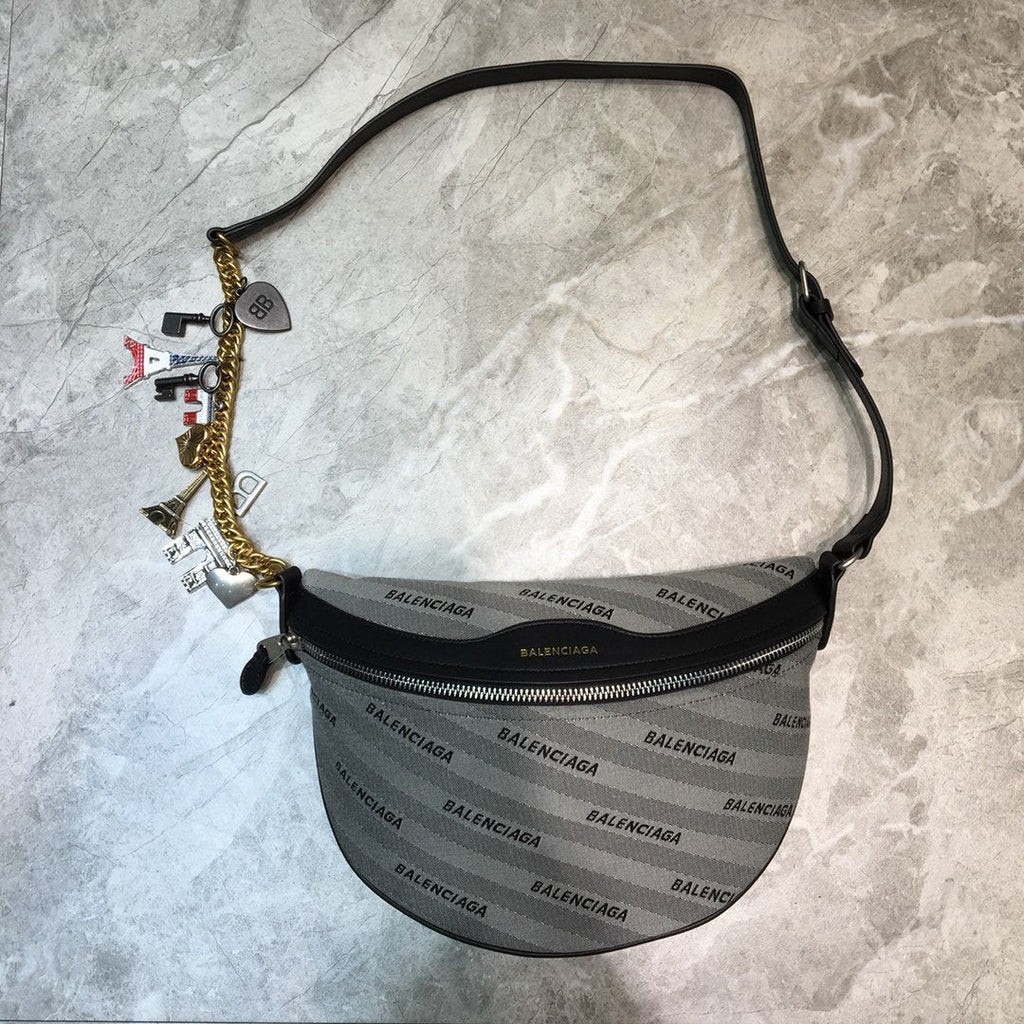 BLN-Ciaga Souvenir XS Belt Bag In Gray, For Women,  Bags 9.5in/24LO